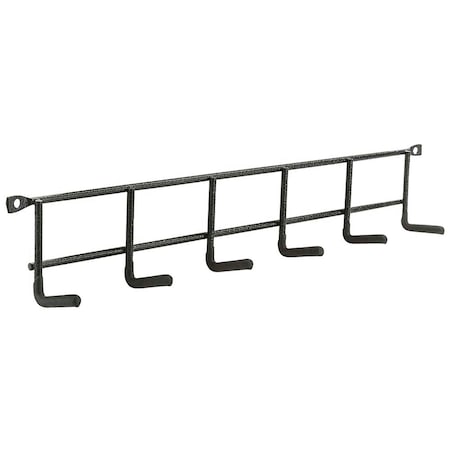 National Hardware National Hardware 16 in. L Vinyl Coated Black Steel Household Hook Rack 15 lb. cap. 1 pk N112-084